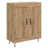 vidaXL Credenza Rovere artigianale 69,5 x 34 x 90 cm Legno multistrato