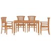 vidaXL Set da Pranzo per Giardino 5 pz in Legno Massello di Teak