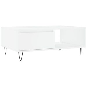 vidaXL Tavolino da Salotto Bianco 90x60x35 cm in Legno Multistrato