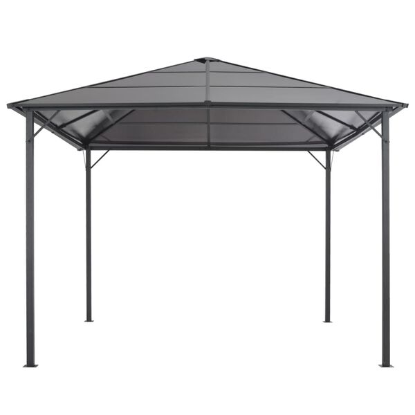 vidaXL Gazebo con Tettuccio in Alluminio 3x3 m Antracite