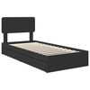 vidaXL Letto con Contenitore Nero 100 x 200 cm Legno multistrato
