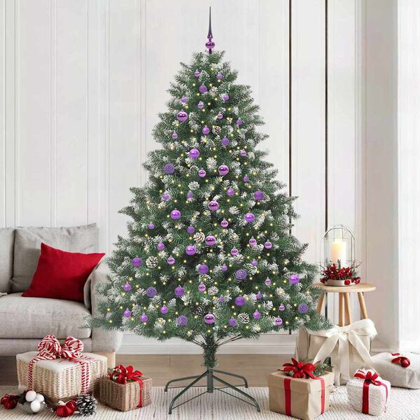 vidaXL Albero di Natale artificiale con 300 LED Verde 210 cm