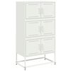 vidaXL Credenza Bianca 68,5x38,5x123,5 in Acciaio
