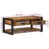 vidaXL Tavolino Salotto Multicolore 90x50x38cm Legno Massello Recupero