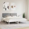 vidaXL Letto con Testiera Rivestita Grigio chiaro 180 x 200 cm
