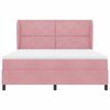 vidaXL Letto a molle con materasso Rosa 200 x 180 cm Poliestere