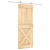 vidaXL Porta Scorrevole con Set Hardware 80x210 cm Legno Massello Pino