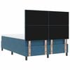 vidaXL Letto a Sorgente LED Blu Scuro 160 x 200 cm Tessuto