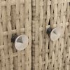 vidaXL Armadietto Beige 70 x 50 x 87 cm Poliestere e Rattan Roly
