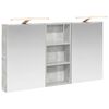 vidaXL Set di Armadi da Bagno 3 pz Grigio Cemento 110 x 10,5 x 60,5 cm