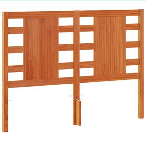 vidaXL Testiera Marrone Cera 135 cm in Legno Massello di Pino