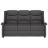 vidaXL Divano Massaggiante Reclinabile 3 Posti Grigio Scuro Microfibra