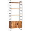 vidaXL Libreria a 4 Livelli 80x30x180 cm in Legno Massello di Acacia