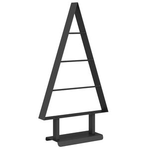 vidaXL Albero di Natale in metallo con supporto Nero 60 cm Acciaio