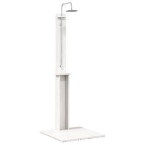 vidaXL Doccia da esterno 206 cm Legno massello di pino e acciaio inox