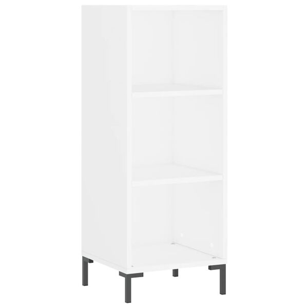 vidaXL Credenza 34,5x32,5x180 cm in Legno Multistrato Bianco Lucido