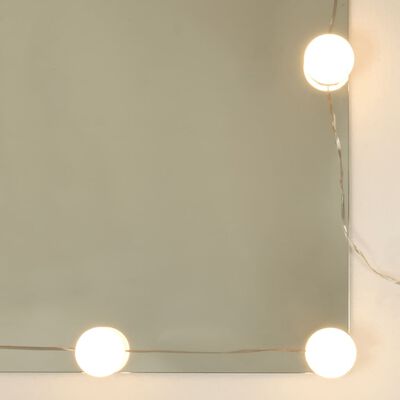 vidaXL Mobile a Specchio con LED Grigio Sonoma 90x31,5x62 cm