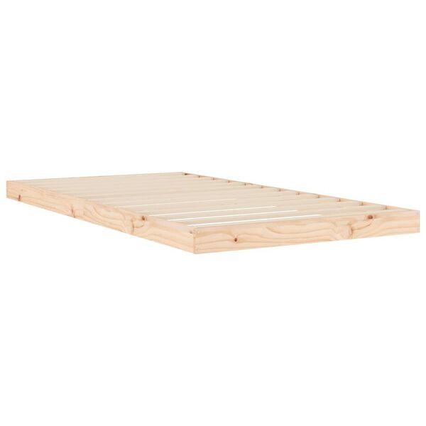 vidaXL Giroletto senza Materasso 100x200 cm in Legno Massello di Pino