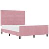 vidaXL Letto a molle con testiera Rosa 160 x 200 cm Velluto