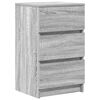 vidaXL Comodini con 3 Cassetti 2 pz Grigio Sonoma 39x35x65 cm