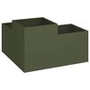 vidaXL Vaso da giardino Oliver verde 80 x 80 x 48 cm Acciaio