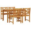 vidaXL Set da Pranzo per Giardino 5 pcs Marrone