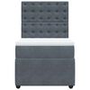 vidaXL Giroletto a Molle con Materasso Grigio Scuro 80x200 cm Velluto