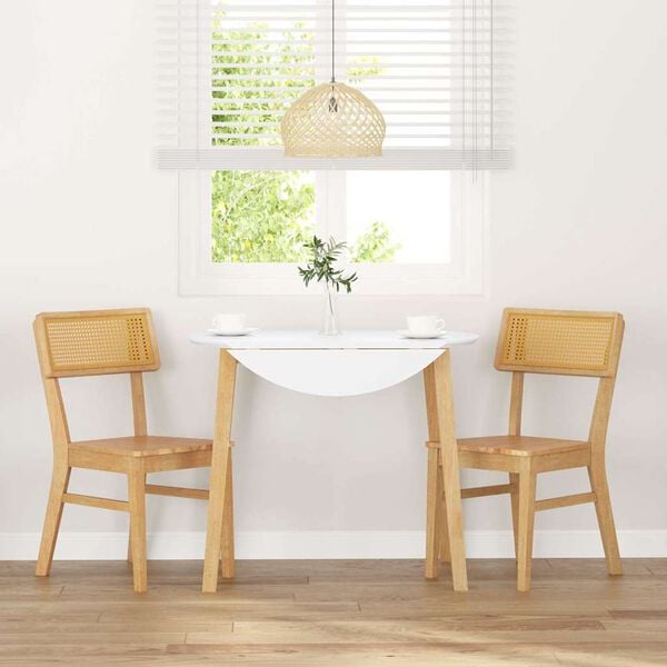 vidaXL Sedie da Pranzo 2 pz in Legno Massello di Hevea