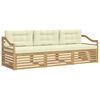 vidaXL Set di divani da esterno 3 pz Bianco e Crema Poliestere