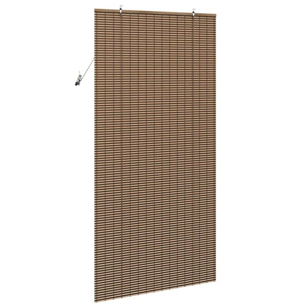 vidaXL Tenda a rullo con tende Marrone 100 x 220 cm Bamb&ugrave;
