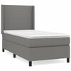 vidaXL Giroletto a Molle con Materasso Grigio Scuro 80x200 cm Tessuto