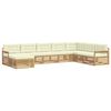 vidaXL Set di divani da esterno 8 pz Bianco e Crema