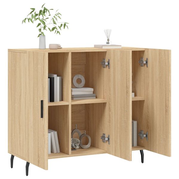 vidaXL Credenza Rovere Sonoma 90x34x80 cm in Legno Multistrato