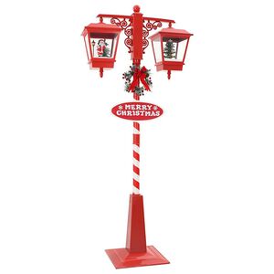 vidaXL Lampada Stradale di Natale con 2 Lanterns con 18 LED Rosso