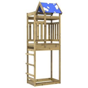 vidaXL Torre da Gioco Marrone Legno Impregnato Solido