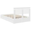 vidaXL Letto con Contenitore Bianco 135 x 190 cm Legno multistrato