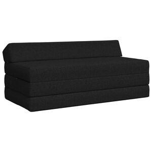 vidaXL Divano Letto Pieghevole Nero 120 x 60 x 49 cm Tessuto