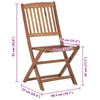 vidaXL Sedie da Giardino Pieghevoli 8 pz con Cuscini Massello Acacia