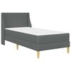 vidaXL Struttura letto con materasso Grigio scuro 90 x 200 cm Tessuto