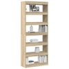 vidaXL Armadio per Libri Rovere Sonoma 80 x 30 x 198 cm