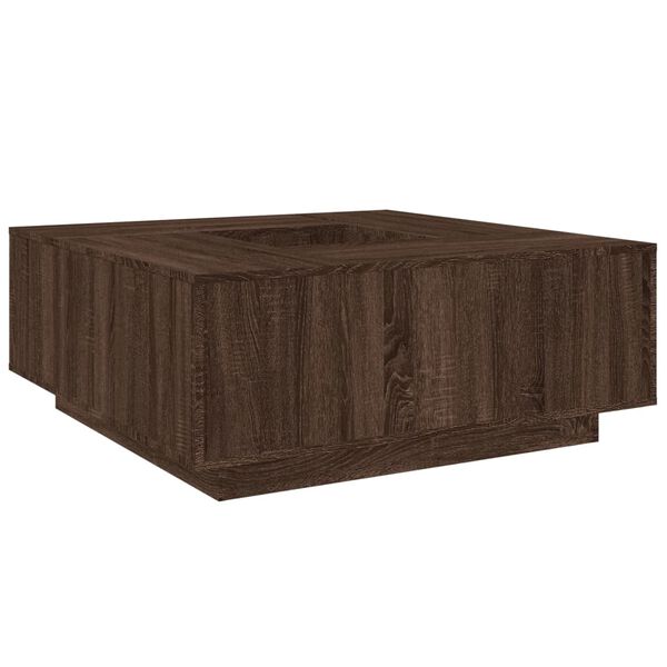 vidaXL Tavolino Salotto Rovere Marrone 100x100x40 cm Legno Multistrato