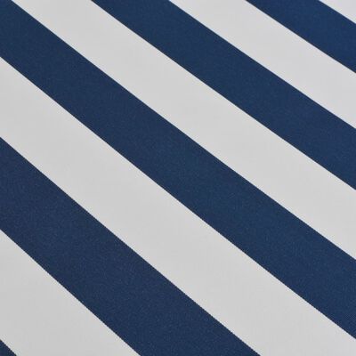 vidaXL Tenda da Sole Manuale Pieghevole 600 cm Blu e Bianco