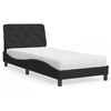 vidaXL Letto con Materasso Nero 90x190 cm in Velluto