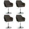 vidaXL Sedie da Pranzo 4 pz Grigie in Similpelle