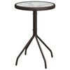vidaXL Set Bistro da Giardino 3 pcs Marrone Acciaio