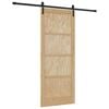 vidaXL Porta scorrevole Naturale 86 x 211 cm Legno Massello di Pino