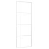 vidaXL Porta Scorrevole ESG Vetro e Alluminio 75x205 cm Bianca