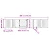vidaXL Cancello Cani Pieghevole Nero 6 Pannelli 300 cm Massello Abete