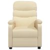 vidaXL Poltrona Massaggiante Elettrica Crema in Tessuto