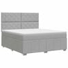vidaXL Letto box spring con materasso Grigio Chiaro 160 x 200 cm